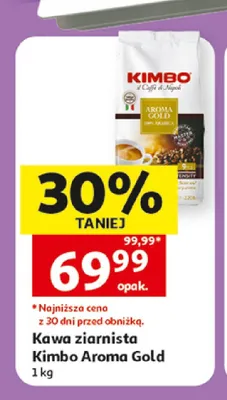Kawa ziarnista Kimbo Aroma Gold promocja w Auchan