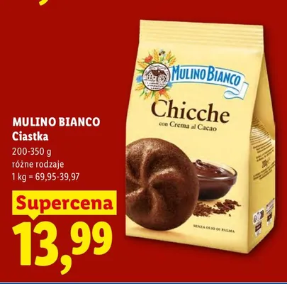 Ciastka Mulino Bianco Chicche con Crema al Cacao promocja w Lidl