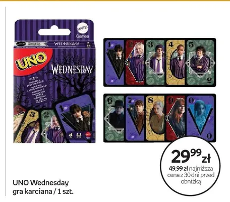 Gra karciana UNO Wednesday promocja w Empik