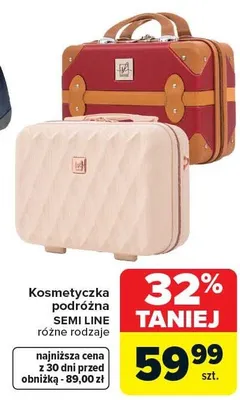 Kosmetyczka podróżna Semi Line promocja w Carrefour