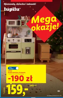 Kuchnia drewniana 24 elementy Lupilu promocja w Lidl