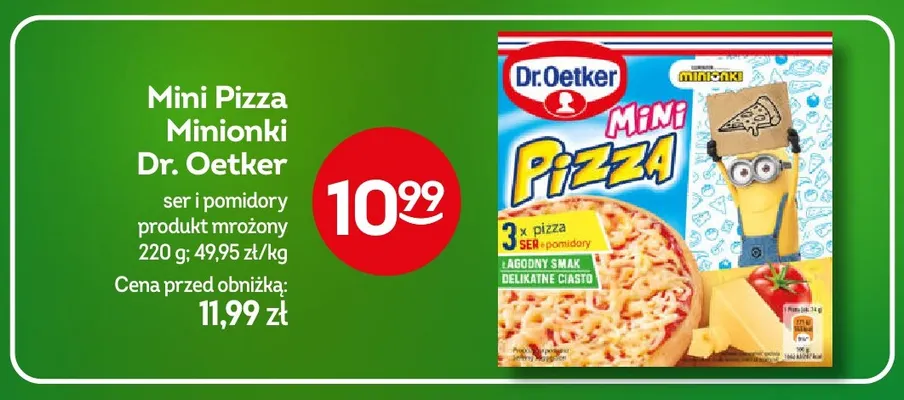 Mini pizza Minionki ser i pomidory Dr. Oetker promocja w Żabka