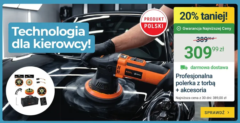 Profesjonalna polerka z torbą + akcesoria promocja w ERLI