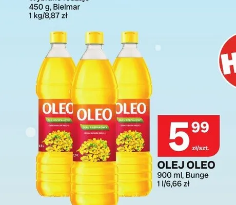 Olej rzepakowy Oleo promocja w Chorten