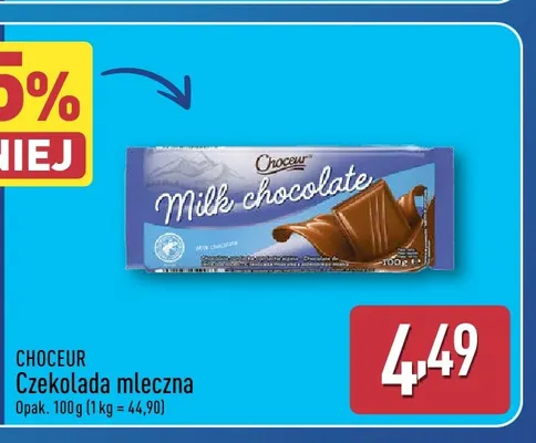 Czekolada mleczna Choceur promocja w Aldi