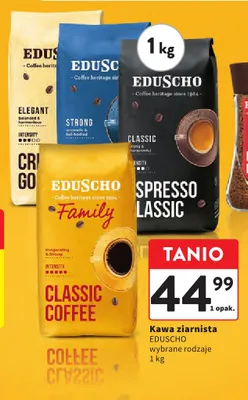 Kawa ziarnista Eduscho Espresso Classic promocja w Intermarche