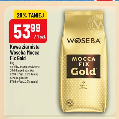Kawa ziarnista Woseba Mocca Fix Gold promocja w POLOmarket