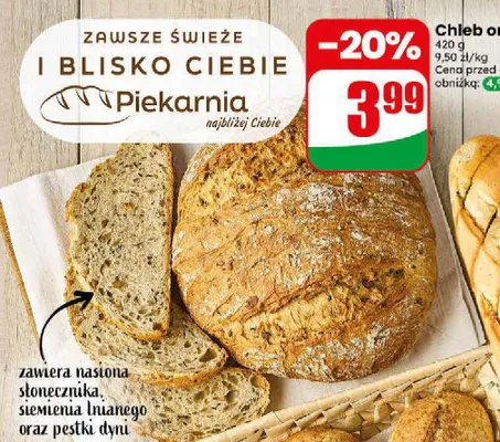 Chleb orkiszowy promocja w Dino