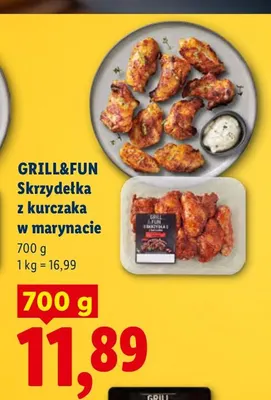 Skrzydełka z kurczaka w marynacie Grill & Fun promocja w Lidl
