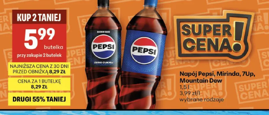 Napój Pepsi promocja w Delikatesy Centrum
