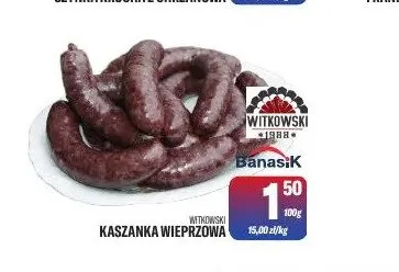 Kaszanka wieprzowa Witkowski promocja w Tomi Markt