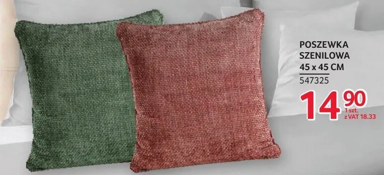 Poszewka szenilowa 45 x 45 cm promocja w Selgros