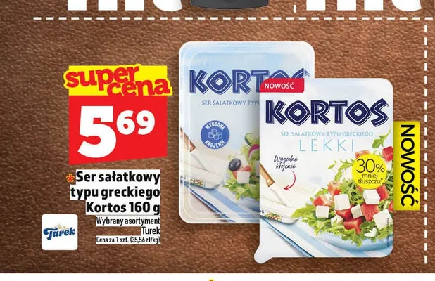 Ser sałatkowy typu greckiego lekki Kortos Turek promocja w TOPAZ