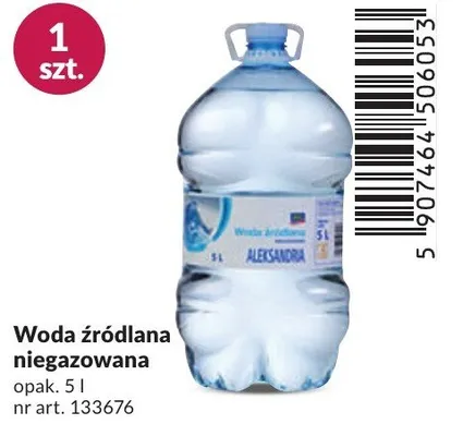 Woda źródlana niegazowana promocja w Makro