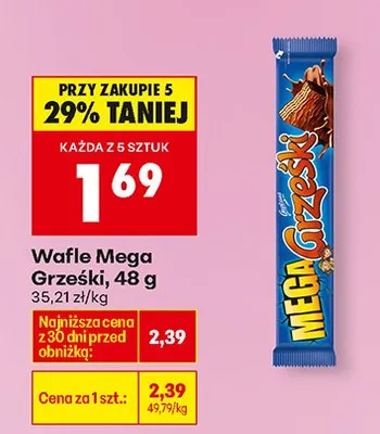Wafle Mega Grzeški promocja w Biedronka