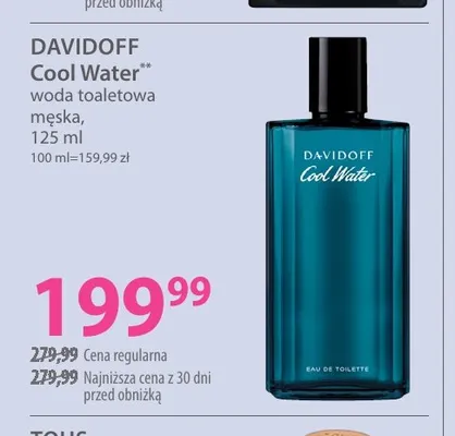 Woda toaletowa męska Cool Water Davidoff promocja w Hebe