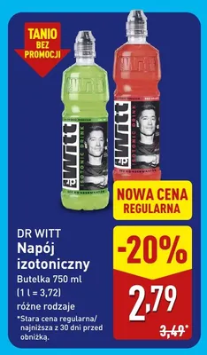 Napój izotoniczny Dr Witt promocja w Aldi
