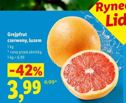 Grejpfrut czerwony luzem promocja w Lidl