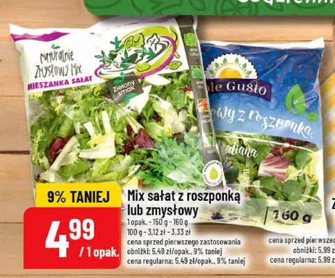 Mix sałat z roszponką Sole Gusto promocja w POLOmarket