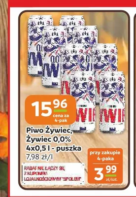 Piwo Żywiec 4-pak 500 ml promocja w Społem Częstochowa