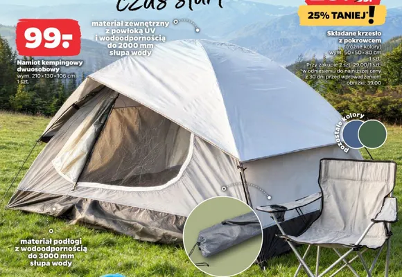 Składane krzesło z pokrowcem promocja w Netto