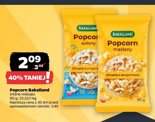 Popcorn solony Bakalland promocja w Netto