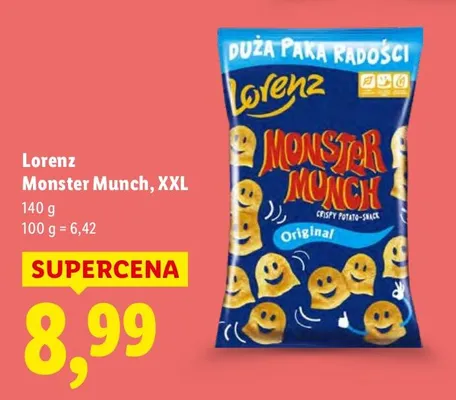 Chipsy Lorenz Monster Munch, XXL promocja w Lidl