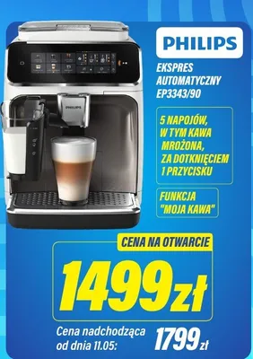 Ekspres automatyczny Philips EP3343/90 promocja w RTV EURO AGD