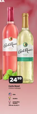 Wino białe Carlo Rossi Moscato promocja w Netto