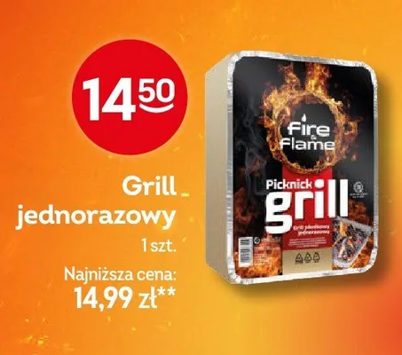 Grill jednorazowy Fire & Flame Picknick promocja w Żabka