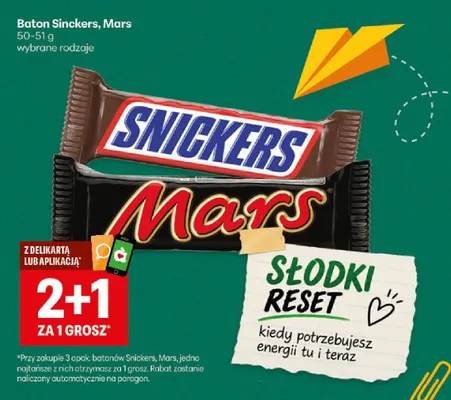 Baton Mars promocja w Delikatesy Centrum