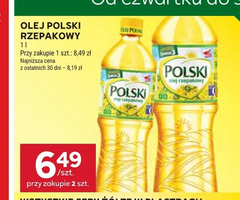 Olej rzepakowy Polski promocja w Stokrotka