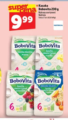 Kaszka mleczno-ryżowa 3 owoce Bobovita promocja w TOPAZ