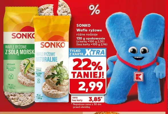 Wafle ryżowe z solą morską Sonko promocja w Kaufland