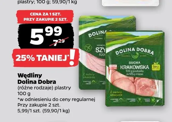 Szynka Dolina Dobra promocja w Netto