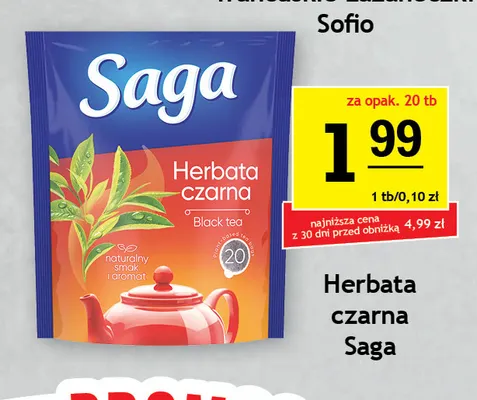 Herbata czarna Saga promocja w Gram Market