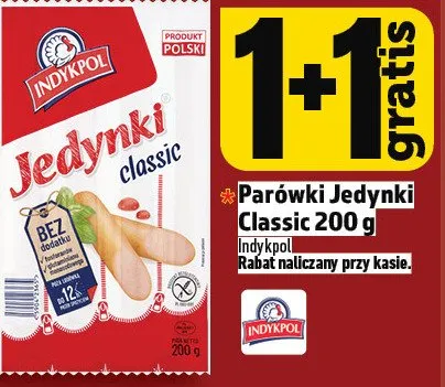 Parówki Jedynki Classic promocja w TOPAZ