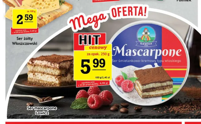Ser mascarpone Łowicz promocja w Gram Market