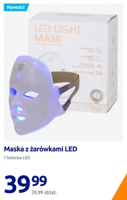Maska z żarówkami LED promocja w Action