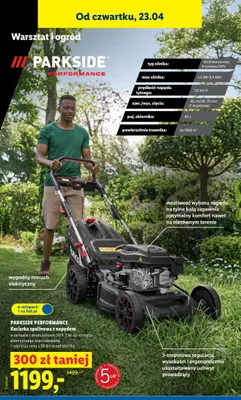 Kosiarka spalinowa z napędem promocja w Lidl