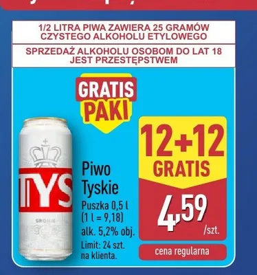 Piwo Tyskie Gronie promocja w Aldi