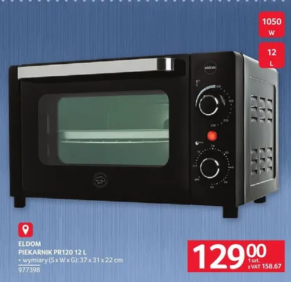 Piekarnik Eldom PR120 12l 37x31x22cm promocja w Selgros