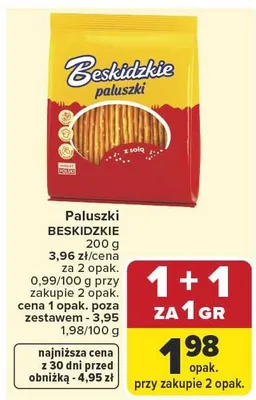 Paluszki Beskidzkie z solą promocja w Carrefour