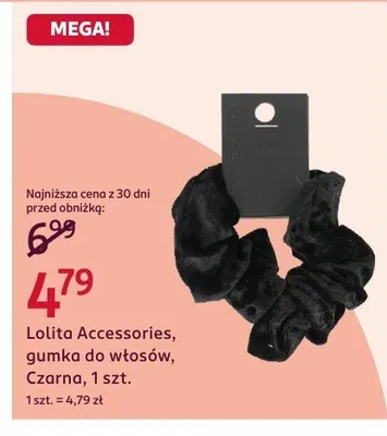 Gumka do włosów czarna Lolita Accessories promocja w Rossmann