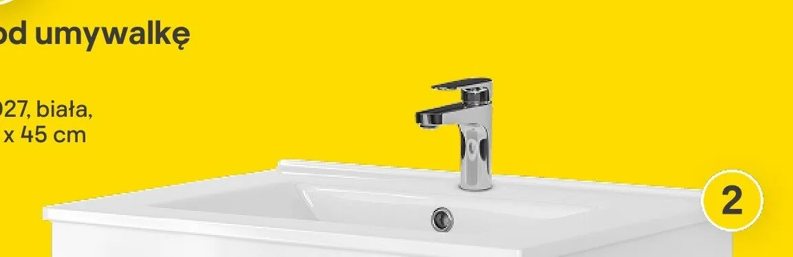 Umywalka ceramiczna Aruna 60 cm promocja w Castorama