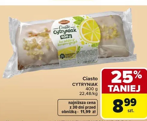 Ciasto Cytryniak Oskroba promocja w Carrefour