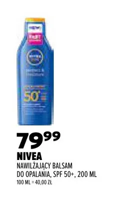 Nawilżający balsam do opalania Nivea SPF 50+ promocja w Drogerie Natura