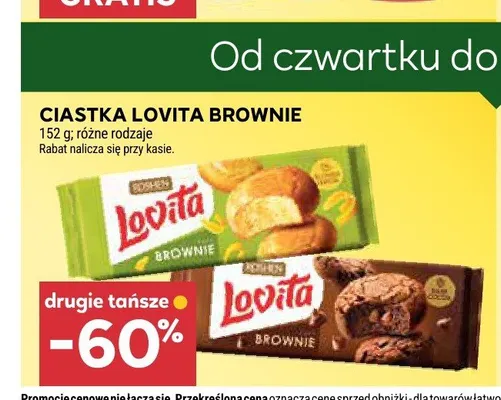 Ciastka Lovita Brownie klasyczne promocja w Stokrotka