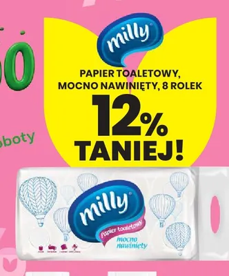 Papier toaletowy mocno nawinięty Milly promocja w Drogerie Natura