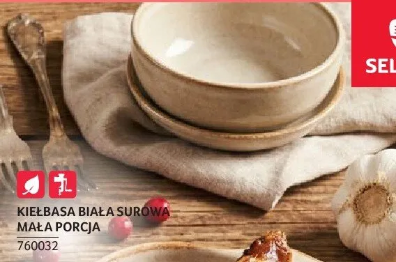Kiełbasa biała surowa mała porcja promocja w Selgros